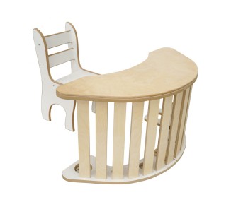 Bujak Drewno Montessori Mod.B Rozm.M Składany Biuro Stół  Krzesło
