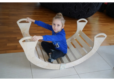 Bujak Drewniany mod. C 4w1 Rozm.M Montessori zjeżdżalnia ściana deska balansująca