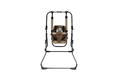 Zestaw set 4w1 Huśtawka dla dzieci + krzesełko, tacka, pałąk stabilizujący Piesek