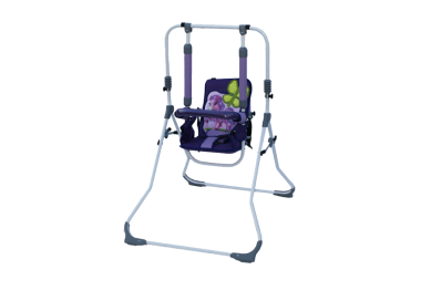 Zestaw set 4w1 Huśtawka dla dzieci + krzesełko, tacka, pałąk stabilizujący Kucyk