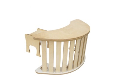 Zestaw drewniany bujak Montessori L mod.B  + Taboret + Blat