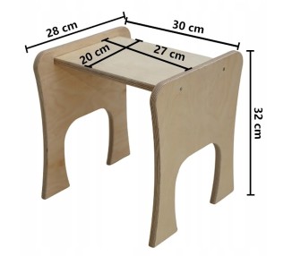 Taboret stołek Bujaka Montessori sklejka solidny