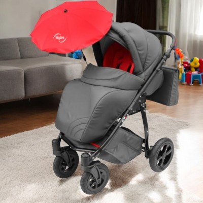 Parasolka do wózka okrągła Skyline z filtrem UV 70 cm różowy jasny