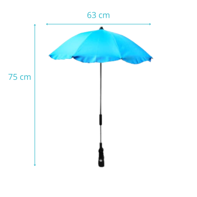Parasolka do wózka okrągła Skyline z filtrem UV 70 cm różowy jasny