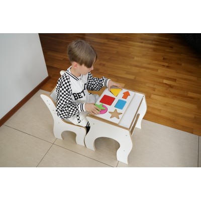 Puzzle Układanka Montessori drewniana - figury i kształty