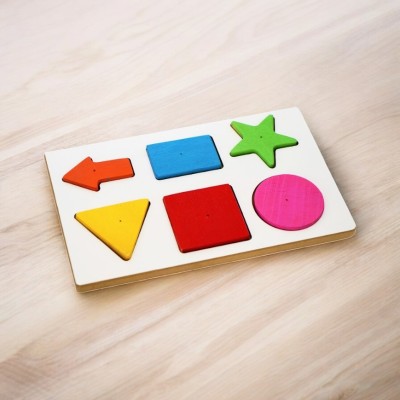 Puzzle Układanka Montessori drewniana - figury i kształty