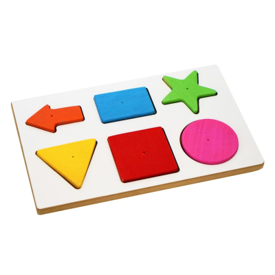 Puzzle Układanka Montessori drewniana - figury i kształty