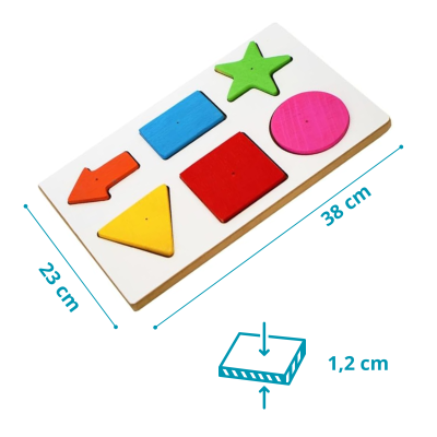 Puzzle Układanka Montessori drewniana - figury i kształty
