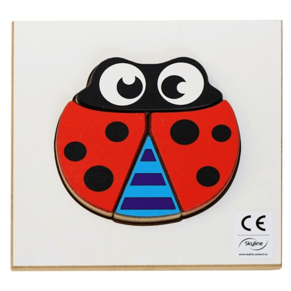 Puzzle Układanka Montessori drewniana - Biedronka