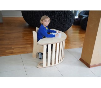 Bujak Drewno Montessori mod. B 3w1 XL Składany Biurko Stół